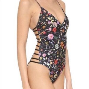 L*Space Black Floral Swimsuit